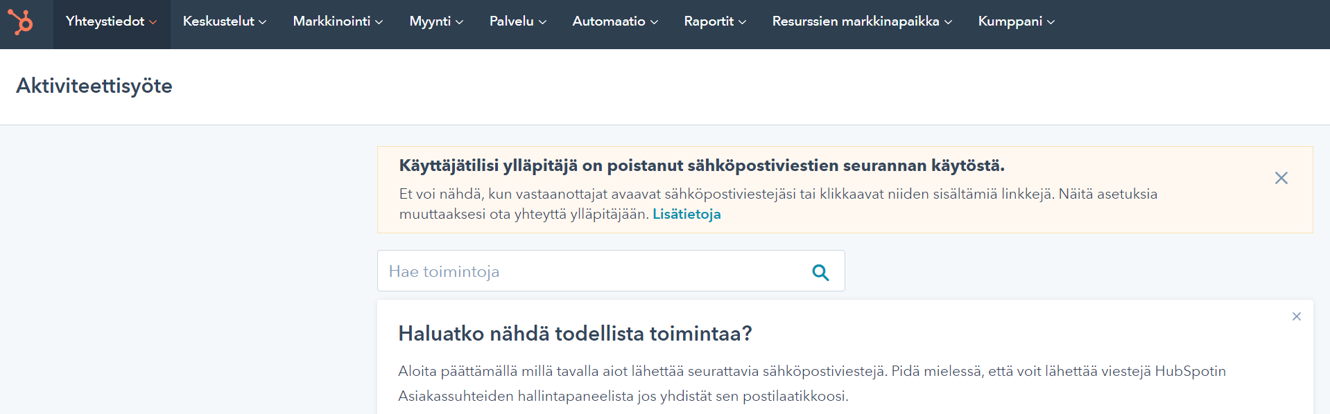todellista toimintaa